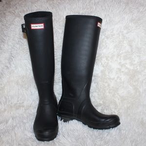 Hunter Refined Slim Fit Rain Boots Black